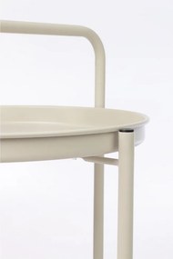 Oceľový servírovací stolík na kolieskach ø 44,5 cm Austin – Yes Everyday