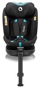 Lionelo - Autosedačka so základňou otočná NAVY i-Size 40-150 cm čierna/tyrkysová