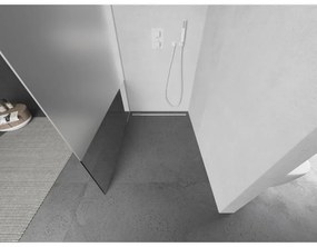Mexen Kioto L, sprchová zástena Walk-In 100 x 200 cm, 8mm číre sklo-námraza, biely profil, 800-100-103-20-35