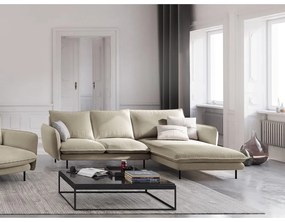 Béžová rohová pohovka Cosmopolitan Design Vienna, pravý roh