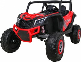 Ramiz Elektrická bugina UTV-MX pre deti červená + pohon 4x4 + diaľkové ovládanie + LED a audio + úložný priestor + EVA + pomalý štart