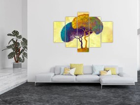 Obraz - Stromy na kopci (150x105 cm)