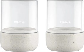 Sklenené svietniky v súprave na čajovú sviečku 2 ks Calma – Blomus