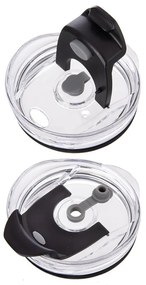 Čierny termo hrnček so slamkou 1,2 l Termo – Orion