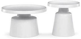 F4114 WT súprava konferenčných stolíkov, biela, 2ks