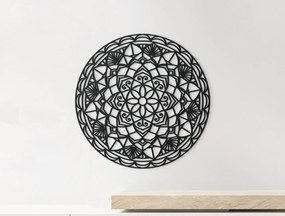 drevko Drevená mandala Kruh Rozmer obrazu: 44,5 x 44,5 cm, Farba dekorácie: Čierna