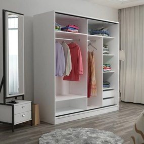 Šatníková skriňa Kalia 3157 (biela). Akcia -19%. Vlastná spoľahlivá doprava až k Vám domov. 1121680