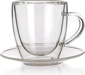 Šálka s tanierikom Doblo 80 ml, vysoký