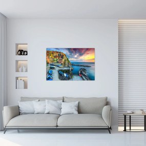 Obraz - Stredomorská dedina (90x60 cm)