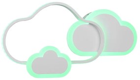 Biele detské svietidlo 52x25 cm Cloudy - Reality
