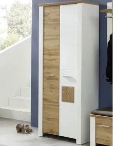 Predsieňová šatníková skriňa Materio, dub/biela%