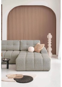 Svetlohnedá rozkladacia modulárna rohová pohovka s úložným priestorom (pravý roh) Lulu – Miuform