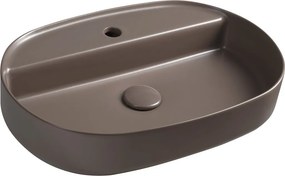 Isvea Isvea, INFINITY OVAL keramické umývadlo na dosku, 60x40cm, taupe, 10NF65060-2H