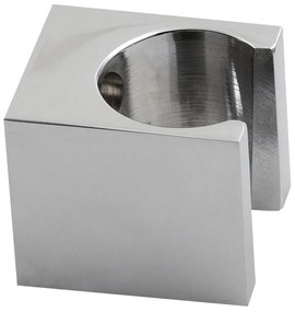 Mosadzný držiak na sprchovú hlavicu v lesklo striebornej farbe – Sapho