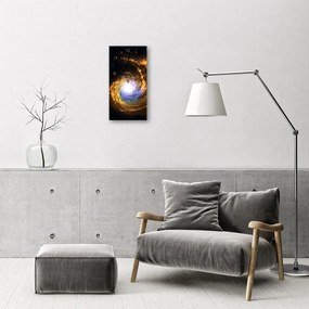 Sklenené hodiny vertikálne Cosmos galaxie farebná 30x60 cm