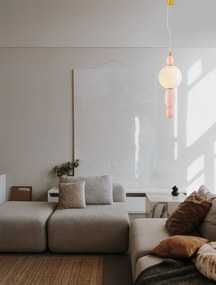 LED zlato-oranžovo-ružove dizajnové svietidlo Obrie