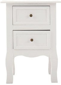 Set 2 nočných stolíkov, biely