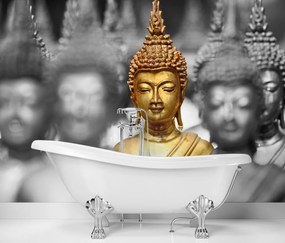 Fototapeta, Zlatý Buddha Zen - 300x210 cm