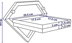 Nástenný stojan na kvety DORON čierny