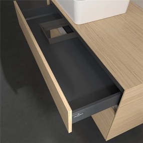 VILLEROY &amp; BOCH Collaro závesná skrinka pod umývadlo na dosku (umývadlo vľavo), 2 zásuvky, 1000 x 500 x 548 mm, Nordic Oak, C03900VJ