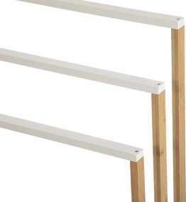 Noela Bambusový vešiak na uteráky TRENO biely