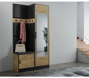 Predsieňový nábytok Roj 11 craft + Madryt 1100 ekokoža čierna