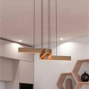 Eglo 901864 - LED RGBW stmievateľný závesný luster na lanku FOLCINO-Z 2xLED/18W/230V medená/čierna