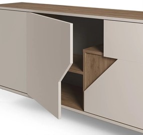 Komoda v dekore duba v krémovo-prírodnej farbe 150x80x40 cm Lilou – Marckeric