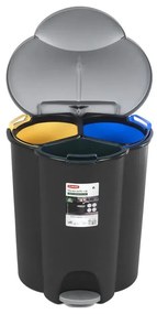 Plastový odpadkový kôš na triedený odpad/pedálový 17+17+6 l Trio - Curver