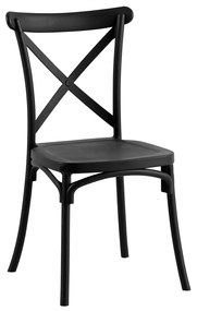 Kondela Stohovateľná stolička, čierna, SAVITA