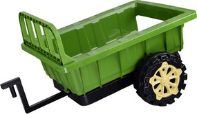 JOKOMISIADA Traktor s prívesom na akumulátor, svietiaci, zelený PA0234