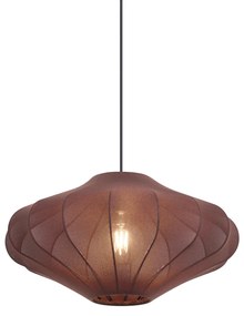 Japandi závesná lampa hnedá s látkovým tienidlom 50cm - Plu