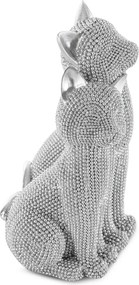 DEKORAČNÁ SOŠKA ELDO 13X11X21 CM STRIEBORNÁ