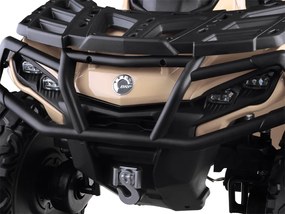 JOKOMISIADA Detská štvorkolka na akumulátor pre 2 osoby CAN-AM OUTLANDER 4x4 s LED panelom PA0326 béžová