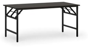 Konferenčný stôl FAST READY s čiernou podnožou, 1600 x 800 x 750 mm, wenge