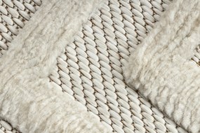 Koberec SANTO  SIZAL 0999, geometrické tvary, biely