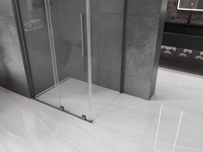 Mexen Velar, sprchový kút s posuvnými dverami 120 x 90 cm, 8mm číre sklo, brúsený grafit, 871-120-090-01-95