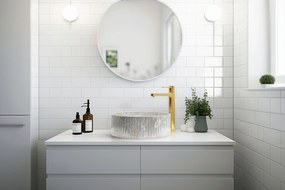 Invena Glamour Trend, umývadlo na dosku 360x360x120 mm, imitácia kameňa, INV-CE-63-703-C