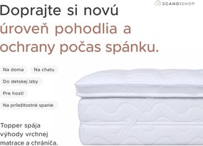 Dvojvrstvový chránič matraca - TOPPER 180x200 cm