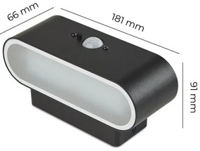 LED Solárne nástenné svietidlo so senzorom SOLARIS2 LED/2,5W/3,7V 4000K IP44