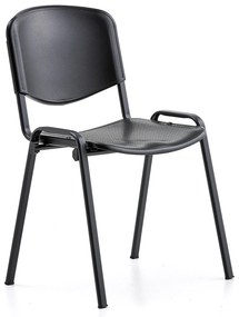 Stolička NELSON, plastové sedadlo, čierna