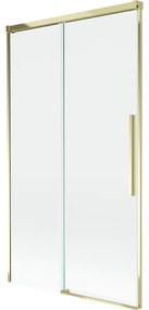 Mexen Rox, 2-krídlová posuvná vaňová zástena 100 x 150 cm, 8mm číre sklo, zlatý lesklý profil, 8C9-100-001-50-00