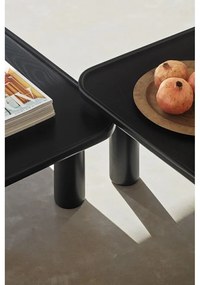 Súprava 2 čiernych odkladacích stolíkov Teulat Nest