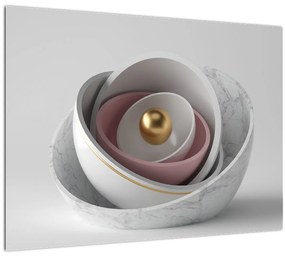 Sklenený obraz - Zlatá perla (70x50 cm)