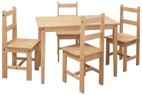 IDEA nábytok Stôl + 4 stoličky CORONA 2 vosk 161611
