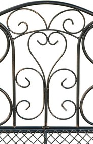 Rustikálna kovová lavička Tar - Bronzová