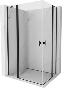 Mexen Mist Duo sprchový kút 90 x 70 cm, priehľadný, čierny - 8A4-090-070-70-00