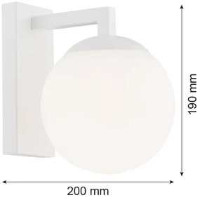 Argon 3733 - Nástenná lampa ASPEN 1xE27/15W/230V biela