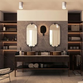 LED RGBW Stmievateľné kúpeľňové bodové svietidlo TURYN 1xGU10/6,5W/230V IP44 biela