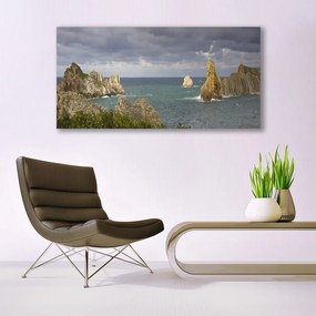 Obraz na akrylátovom skle More skaly krajina 120x60 cm